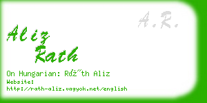 aliz rath business card